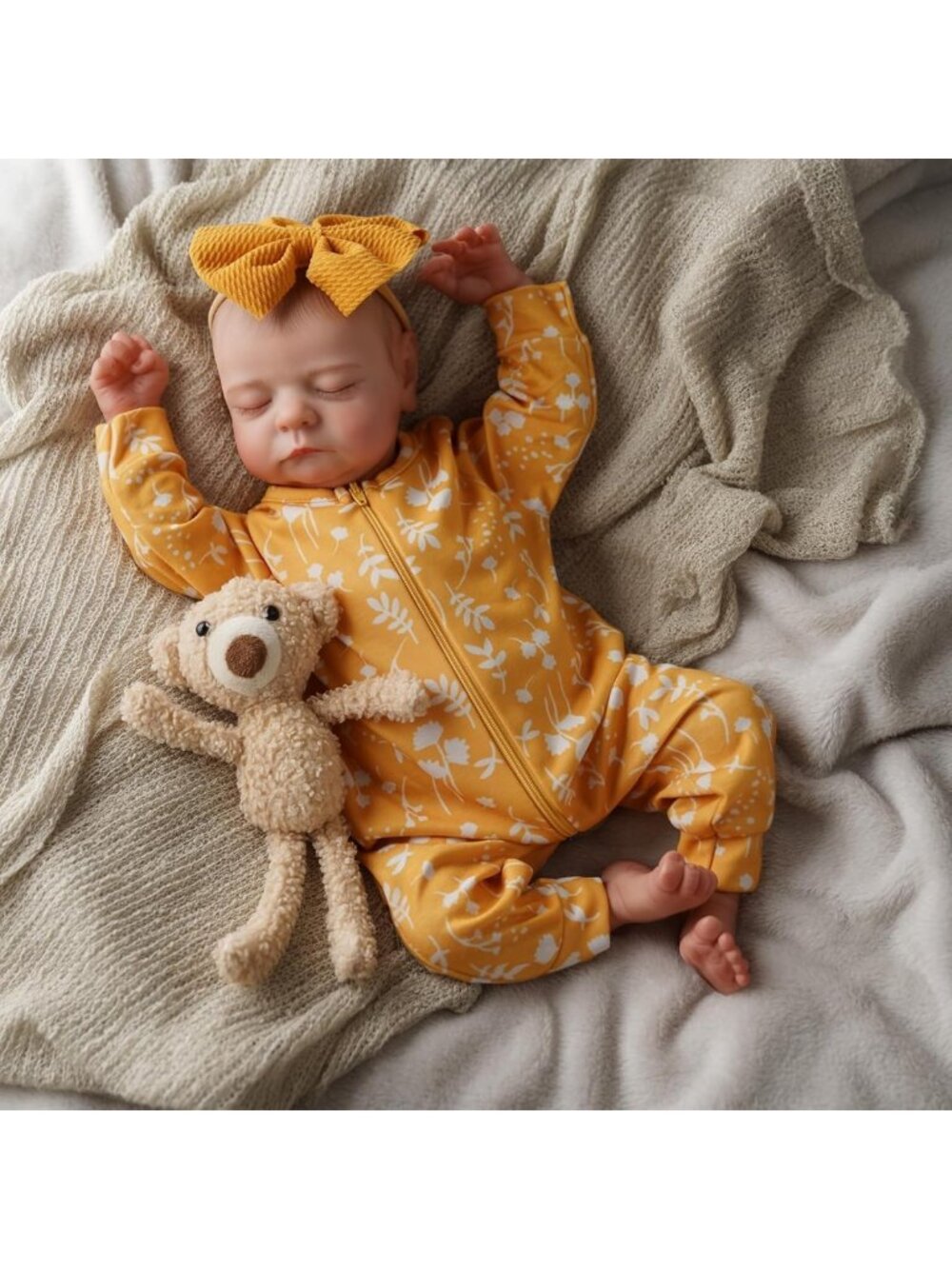 20in Full Vinyl Reborn Baby Doll Girl Washable Realistic Newborn